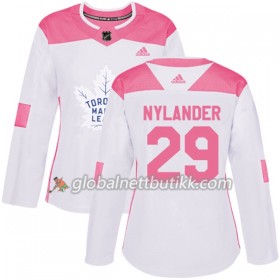 Toronto Maple Leafs Hockeydrakt William Nylander 29 2017-2018 Hvit Rosa Fashion Adidas Authentic - Dame